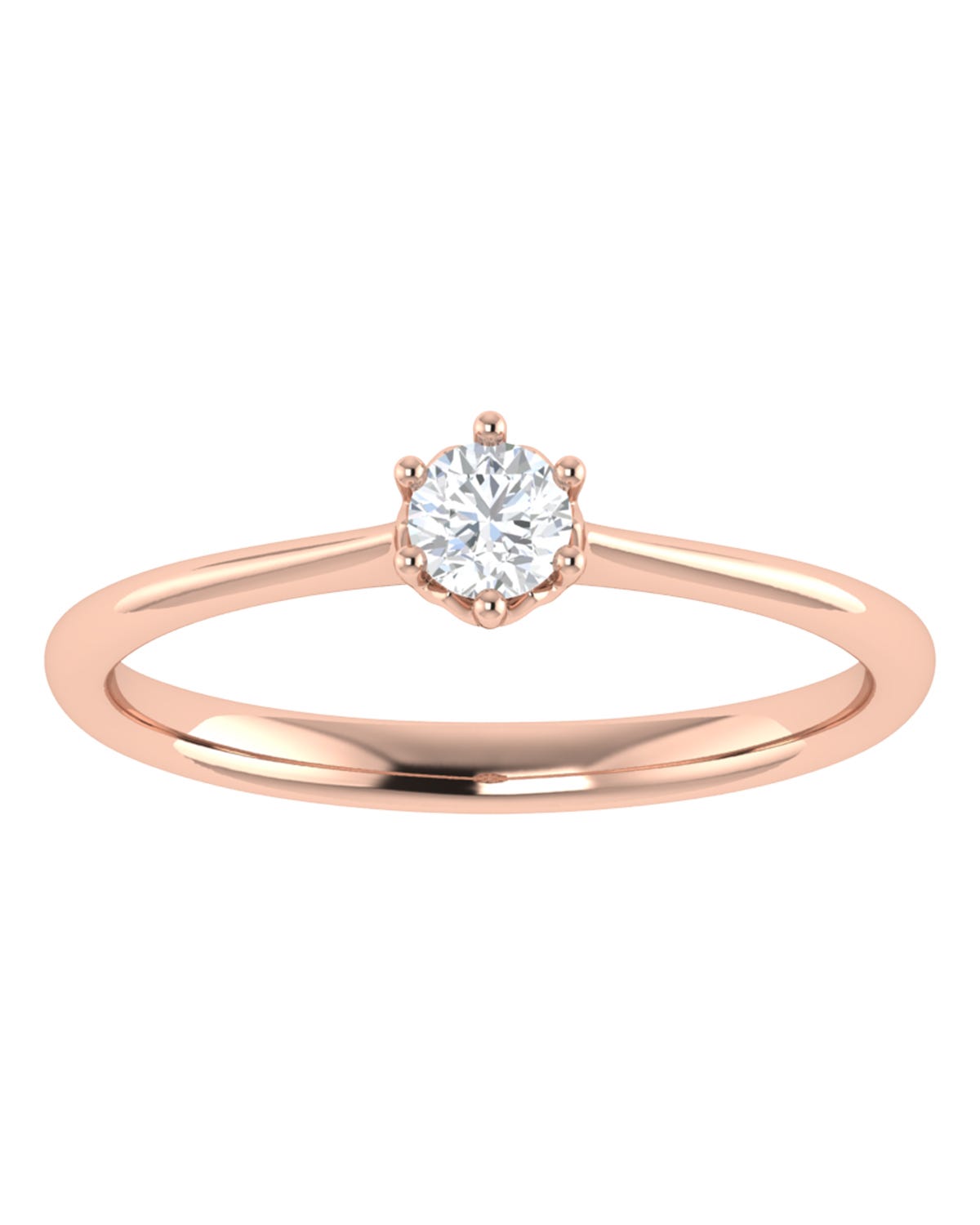 Anillo compromiso Rosa Brillante