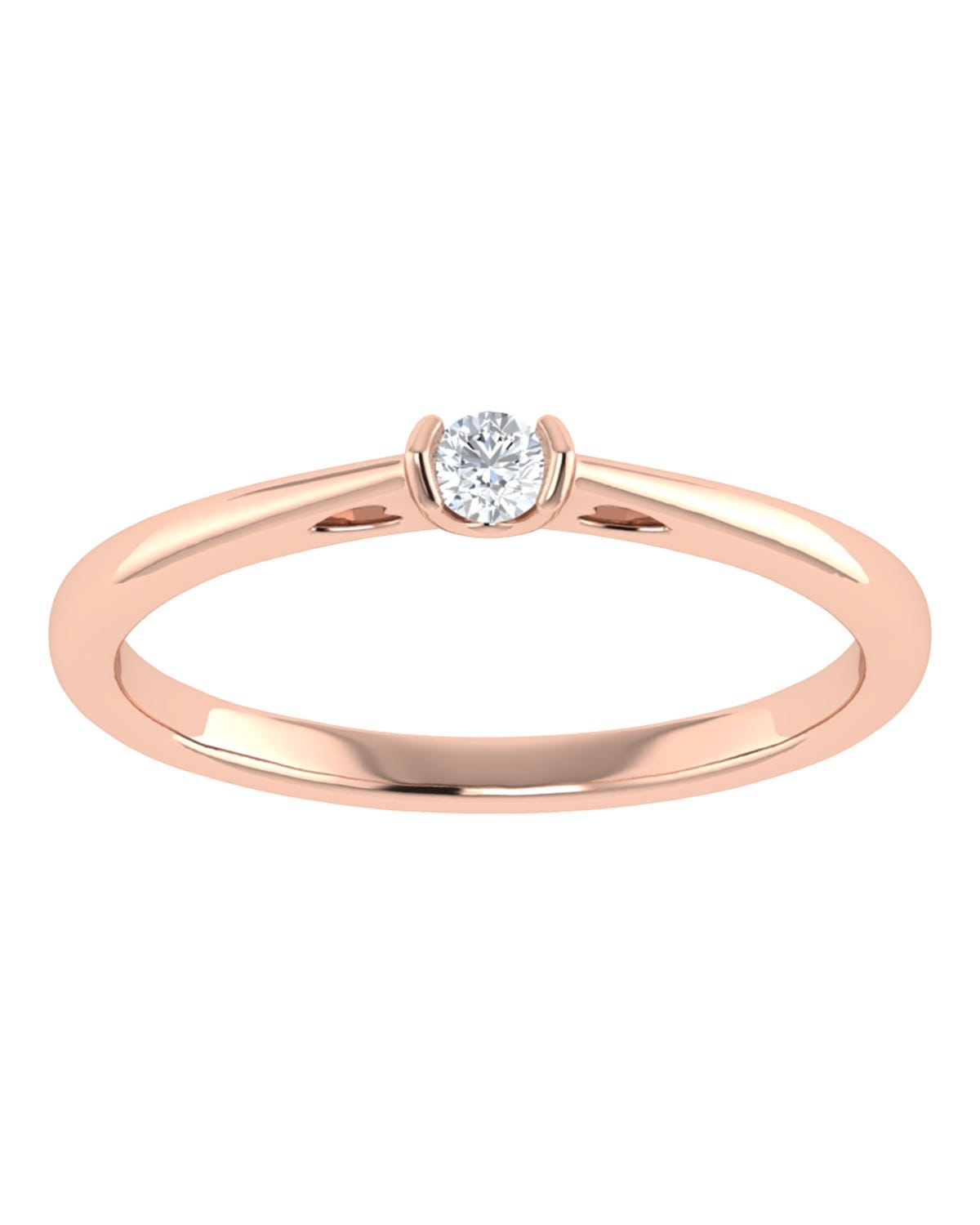 Anillo compromiso Rosa Brillante