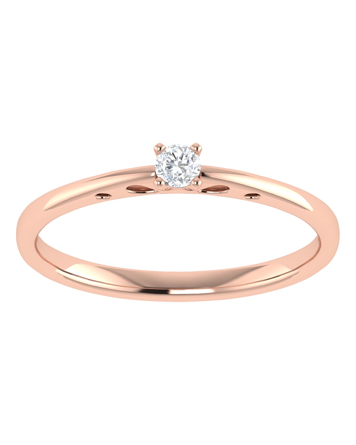 Anillo compromiso Rosa Brillante