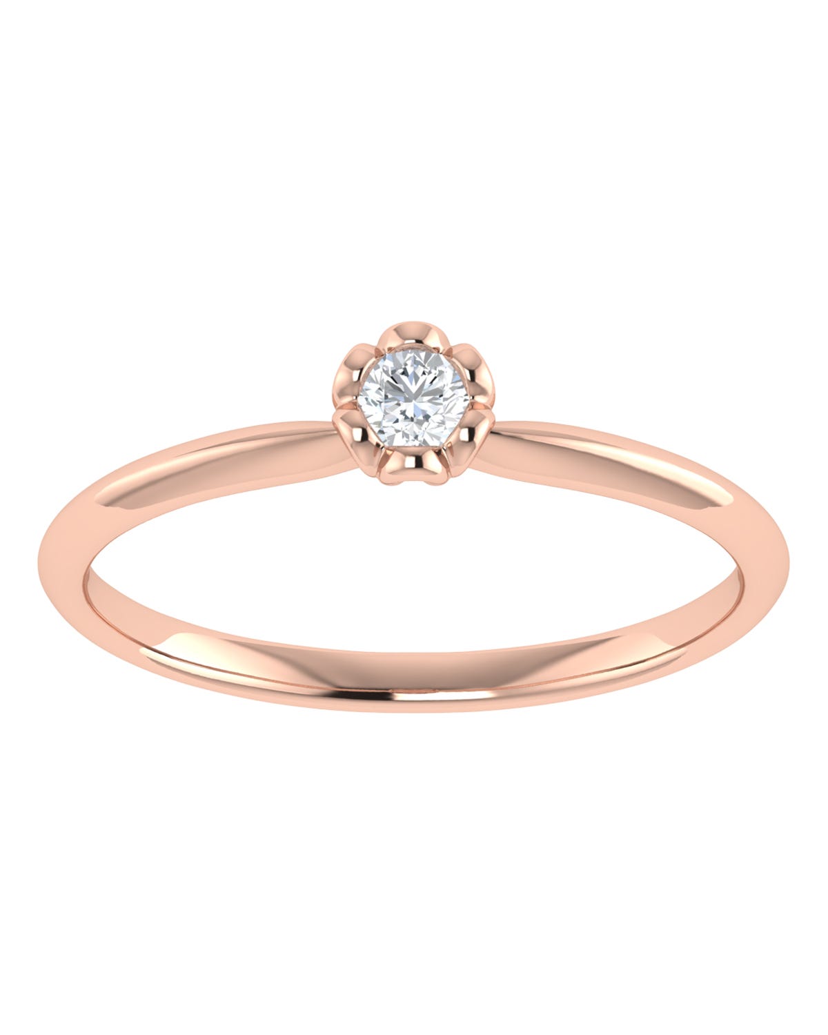 Anillo compromiso Rosa Brillante