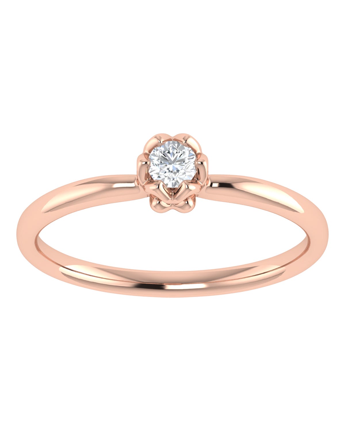 Anillo compromiso Rosa Brillante