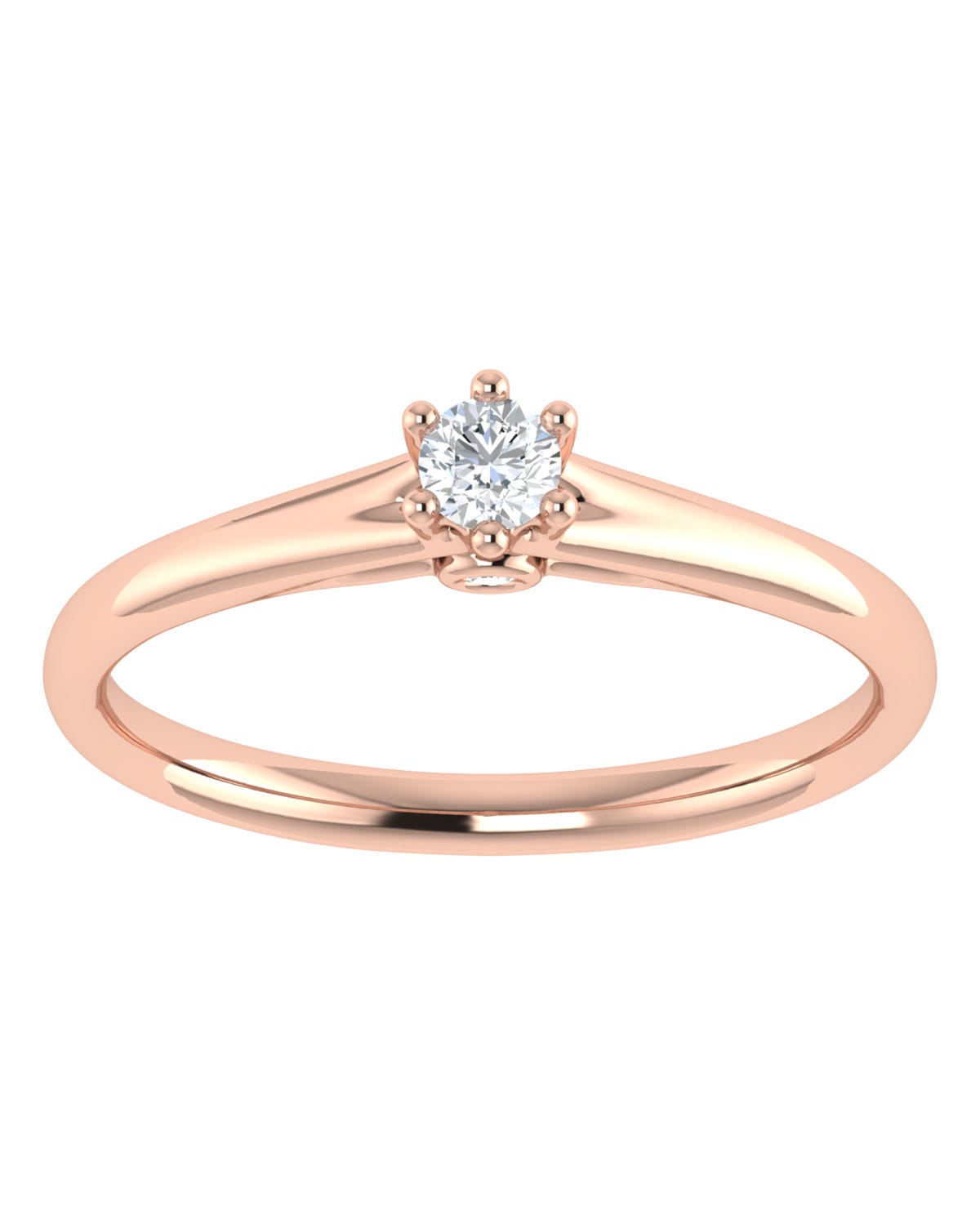 Anillo compromiso Rosa Brillante