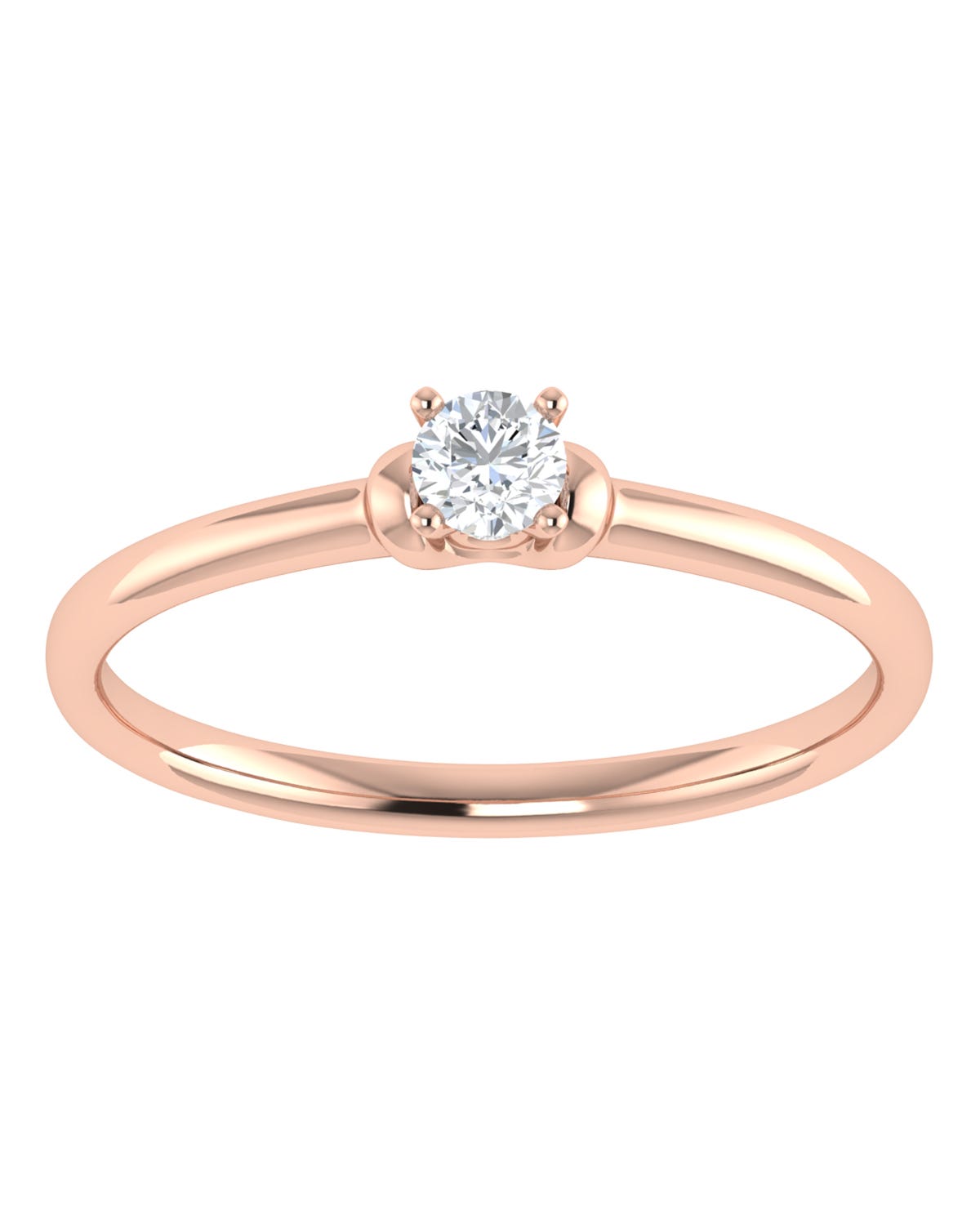 Anillo compromiso Rosa Brillante