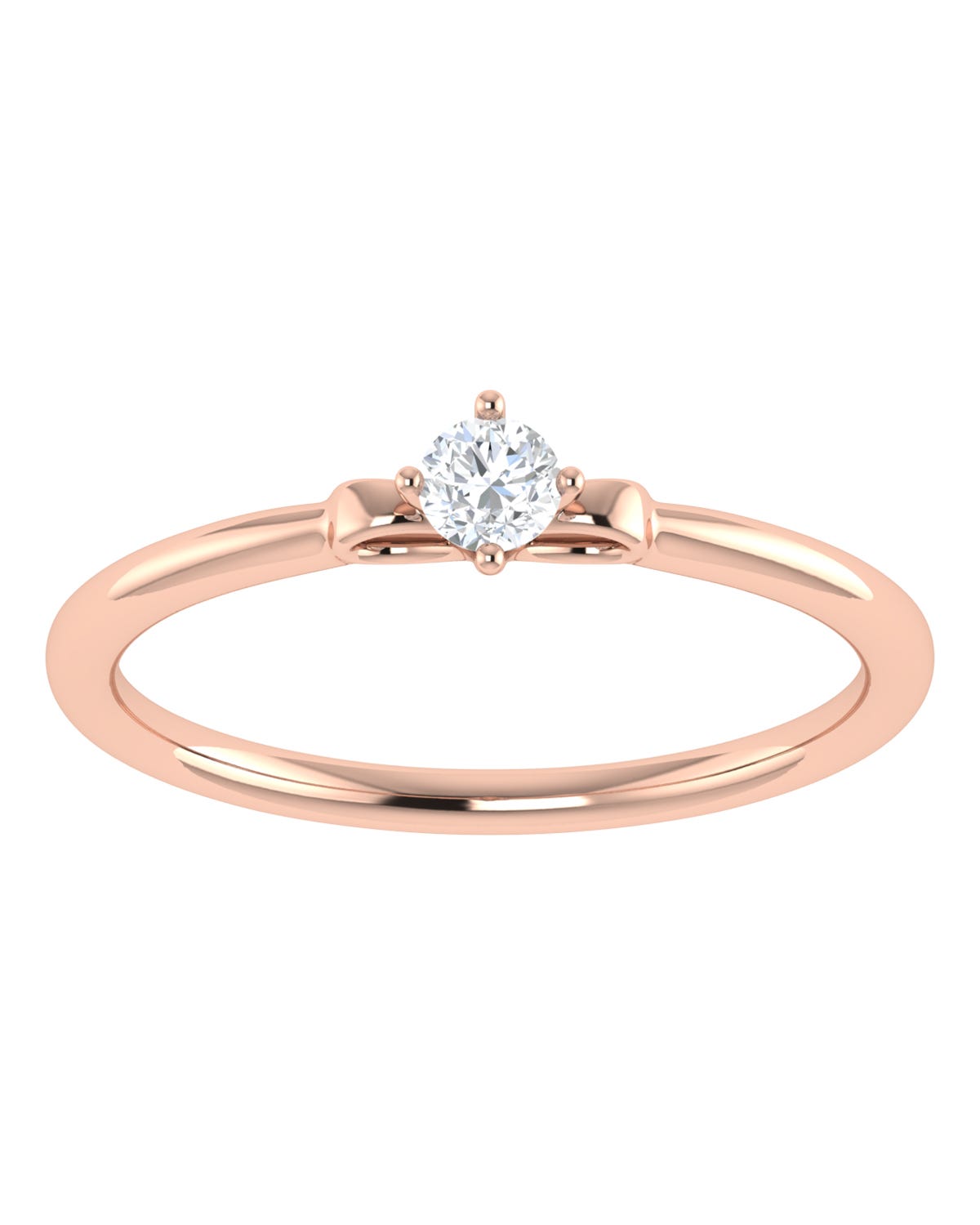 Anillo compromiso Rosa Brillante