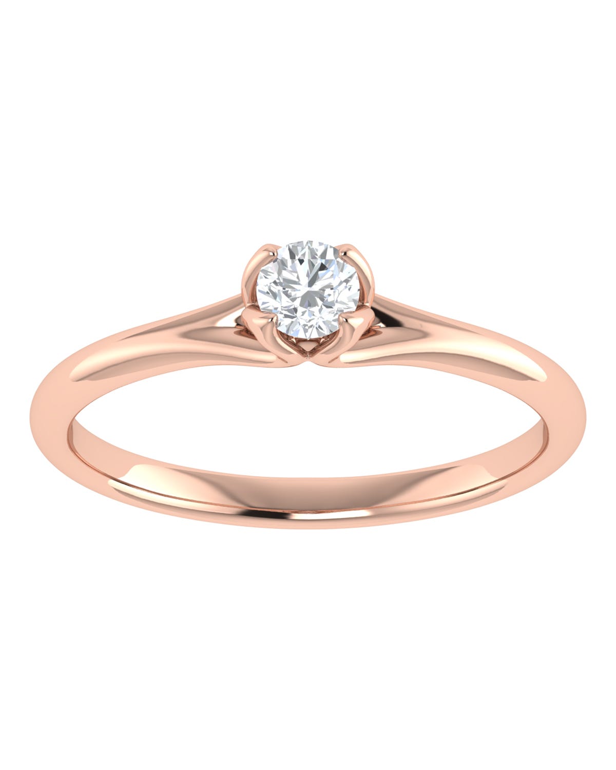 Anillo compromiso Rosa Brillante