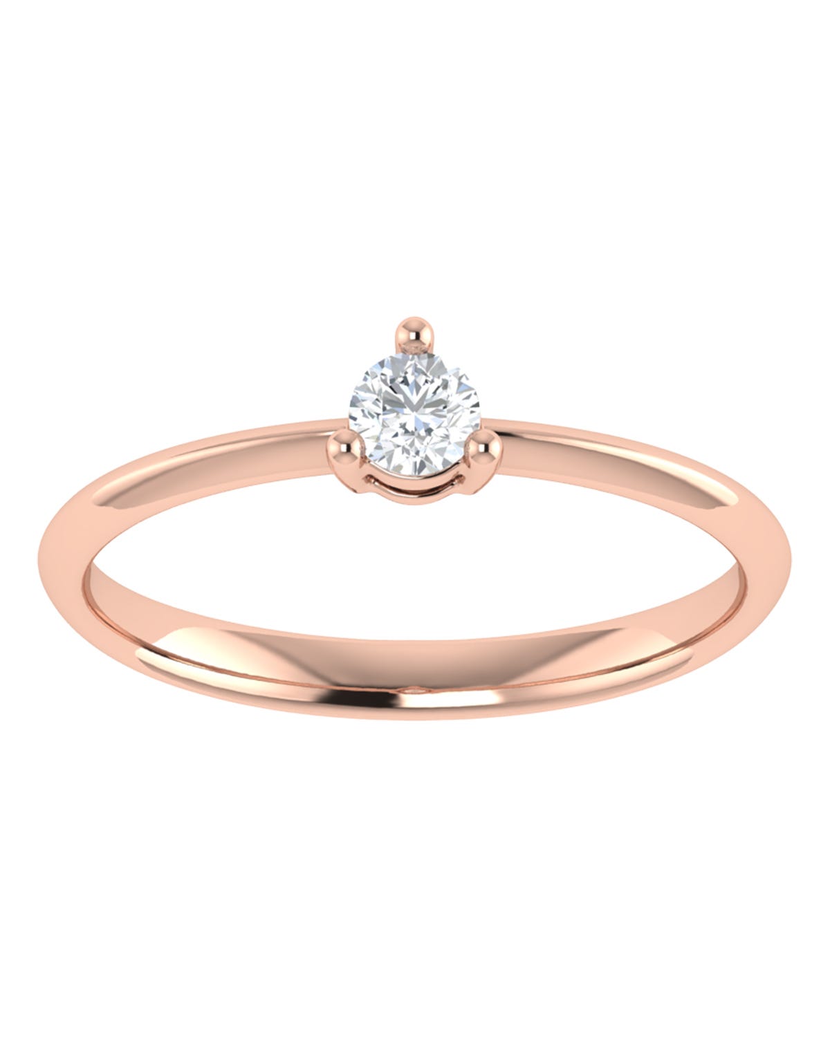 Anillo compromiso Rosa Brillante