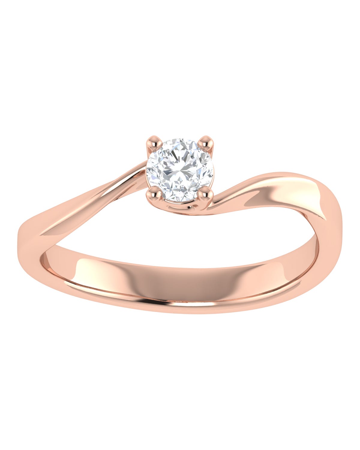 Anillo compromiso Rosa Brillante