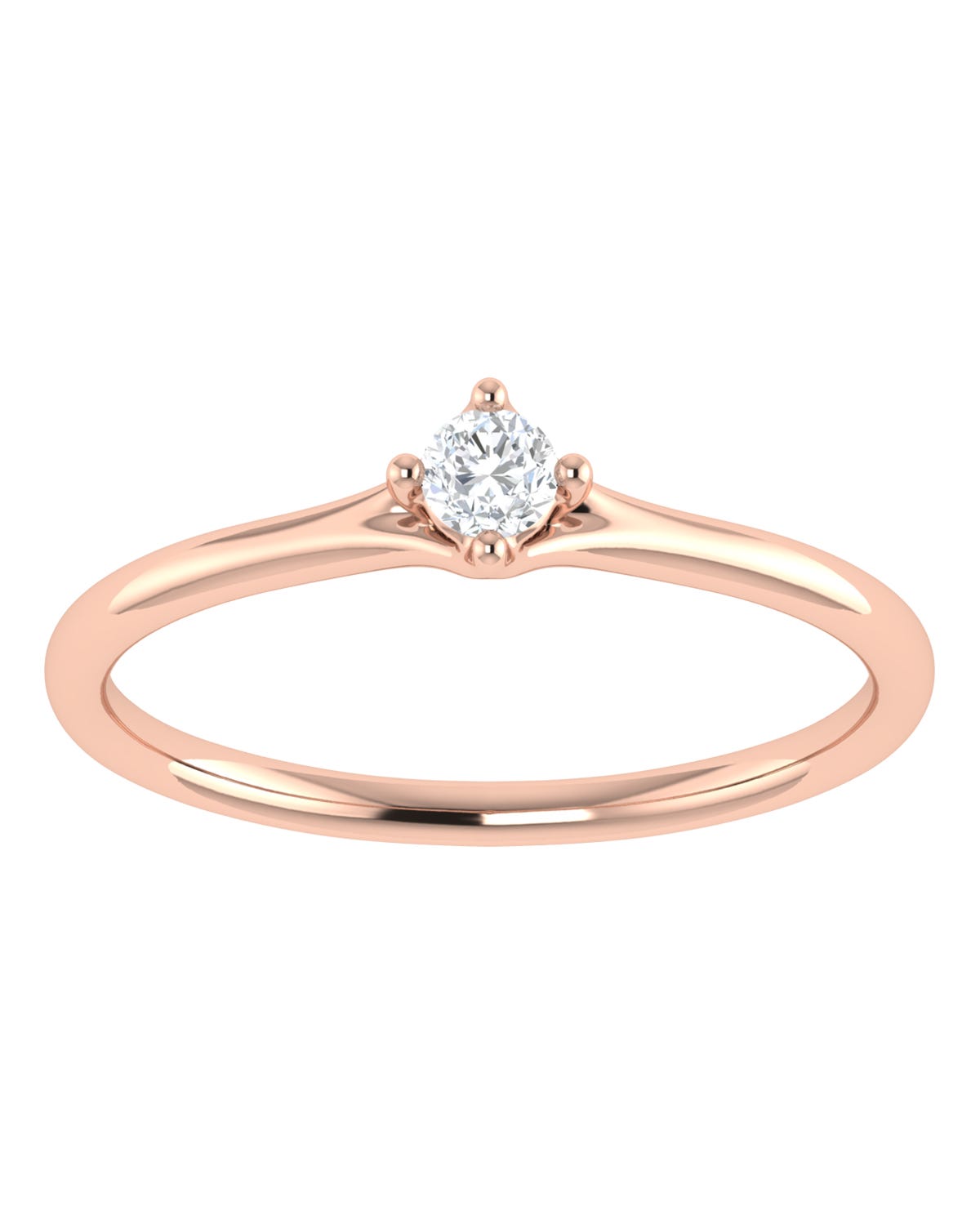 Anillo compromiso Rosa Brillante