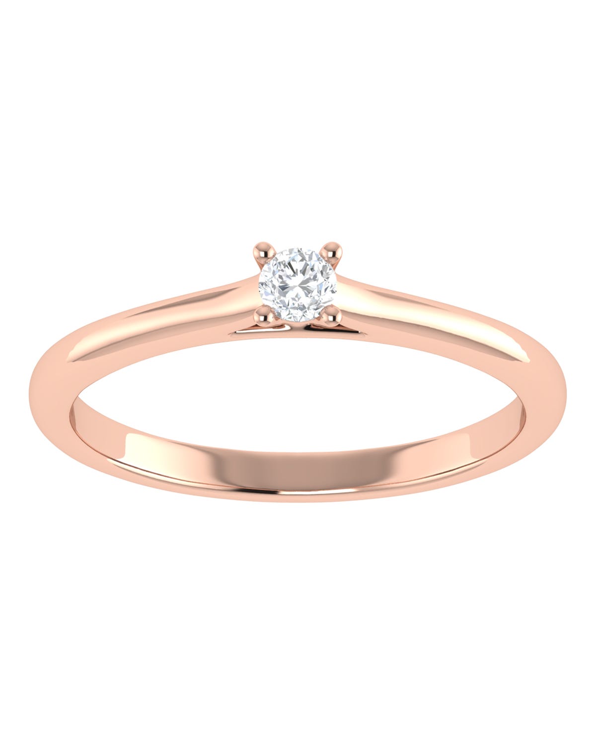Anillo compromiso Rosa Brillante