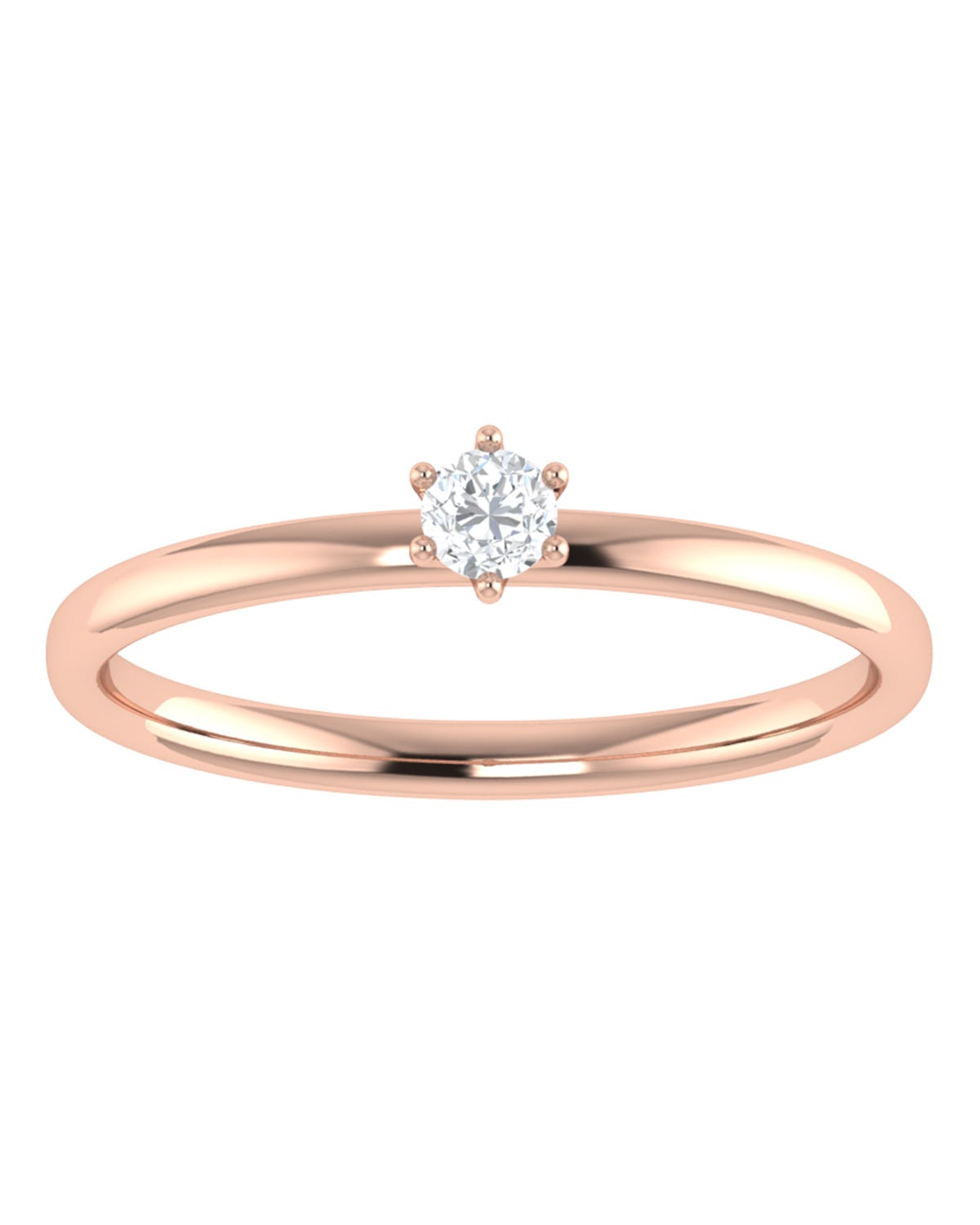 Anillo compromiso Rosa Brillante