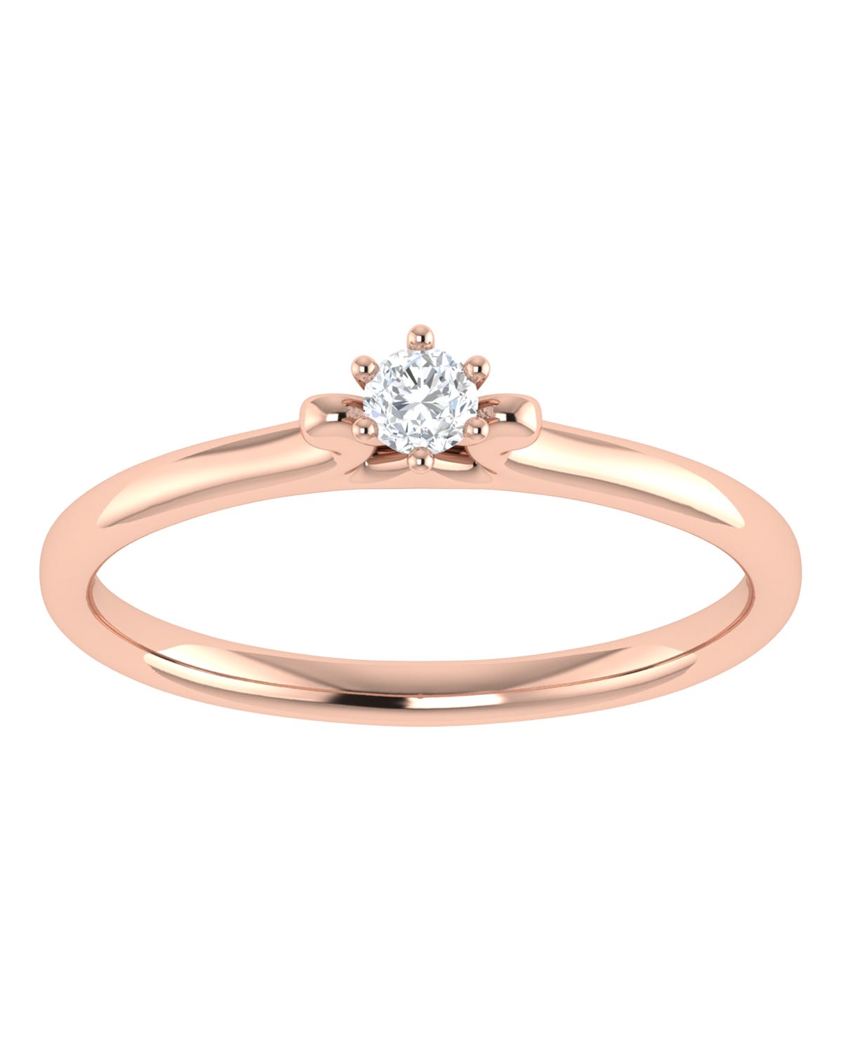 Anillo compromiso Rosa Brillante