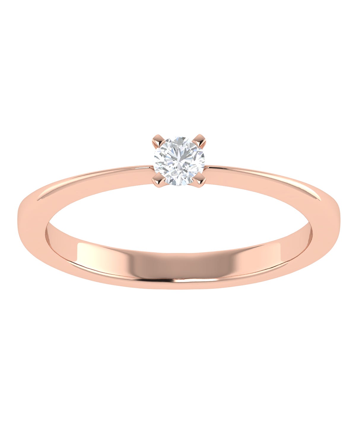 Anillo compromiso Rosa Brillante