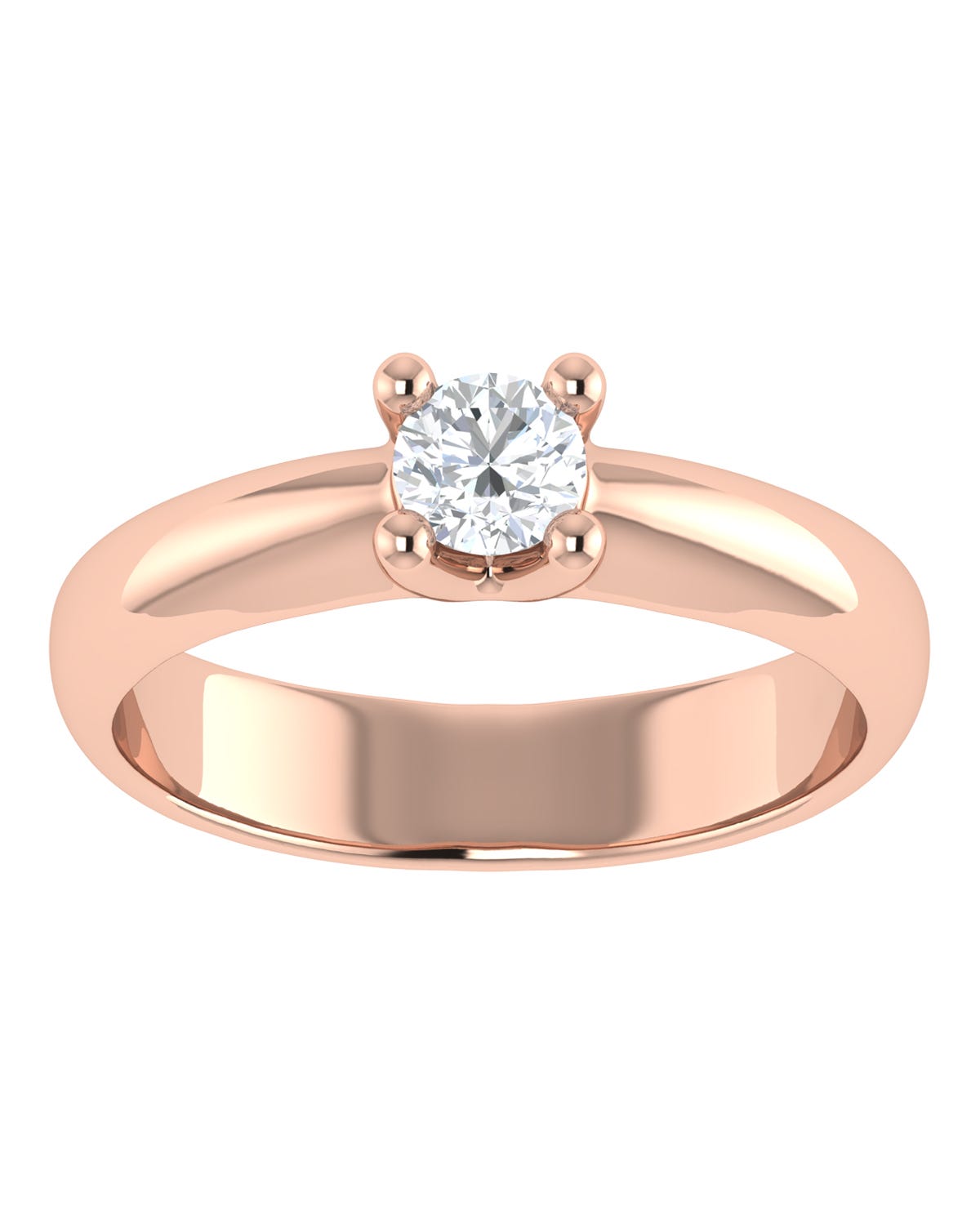 Anillo compromiso Rosa Brillante
