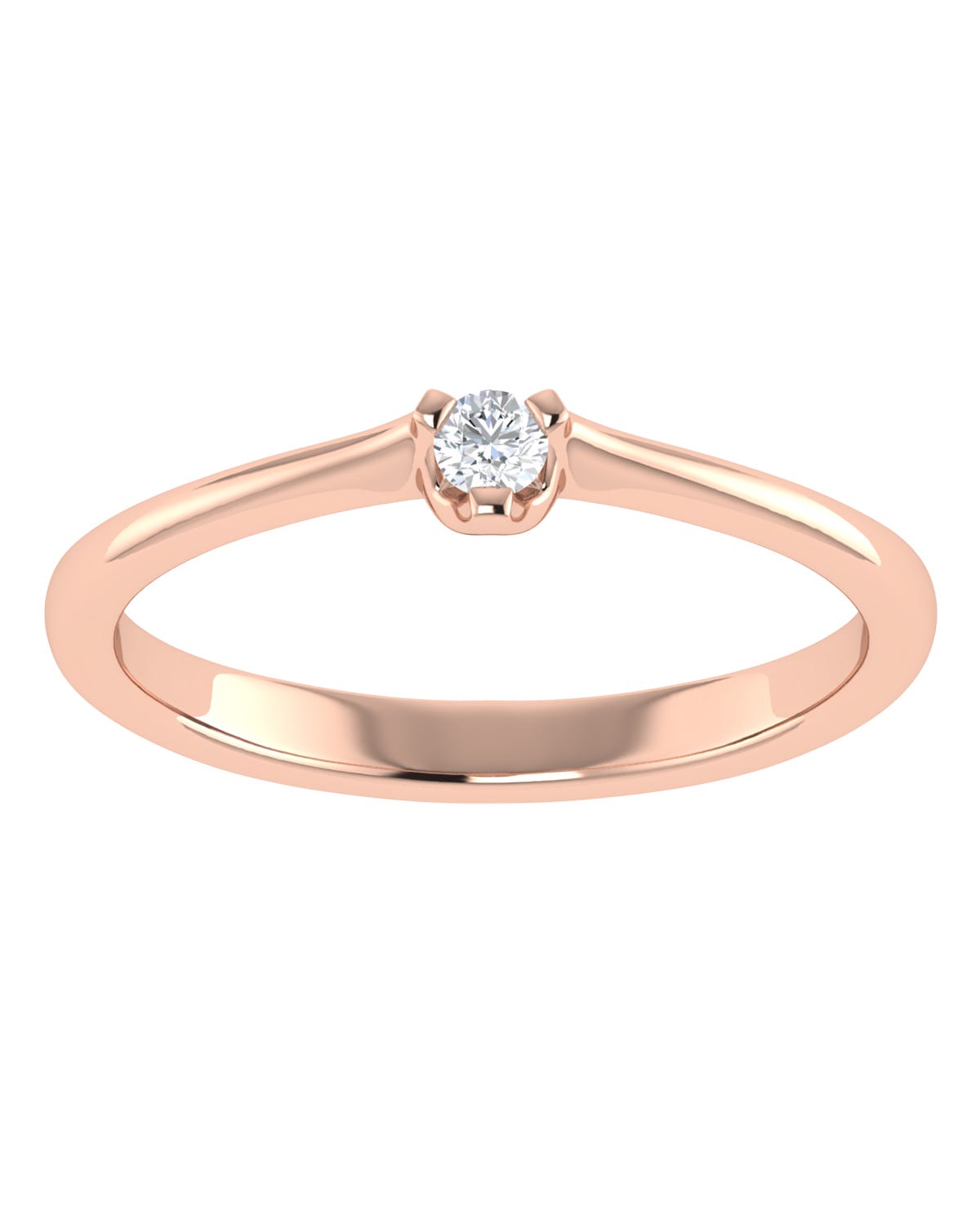 Anillo compromiso Rosa Brillante