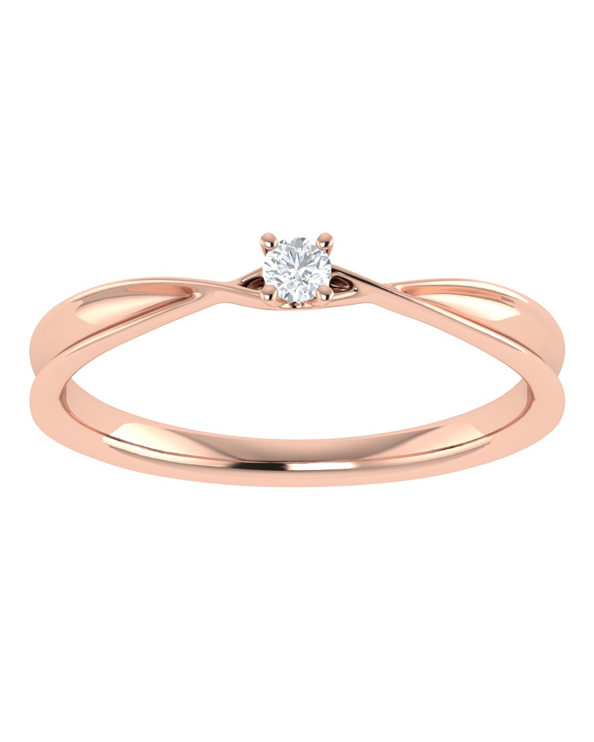 Anillo compromiso Rosa Brillante