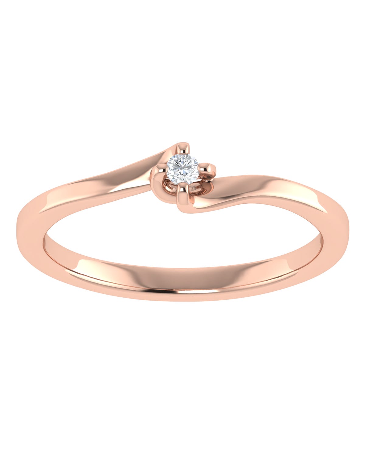 Anillo compromiso Rosa Brillante