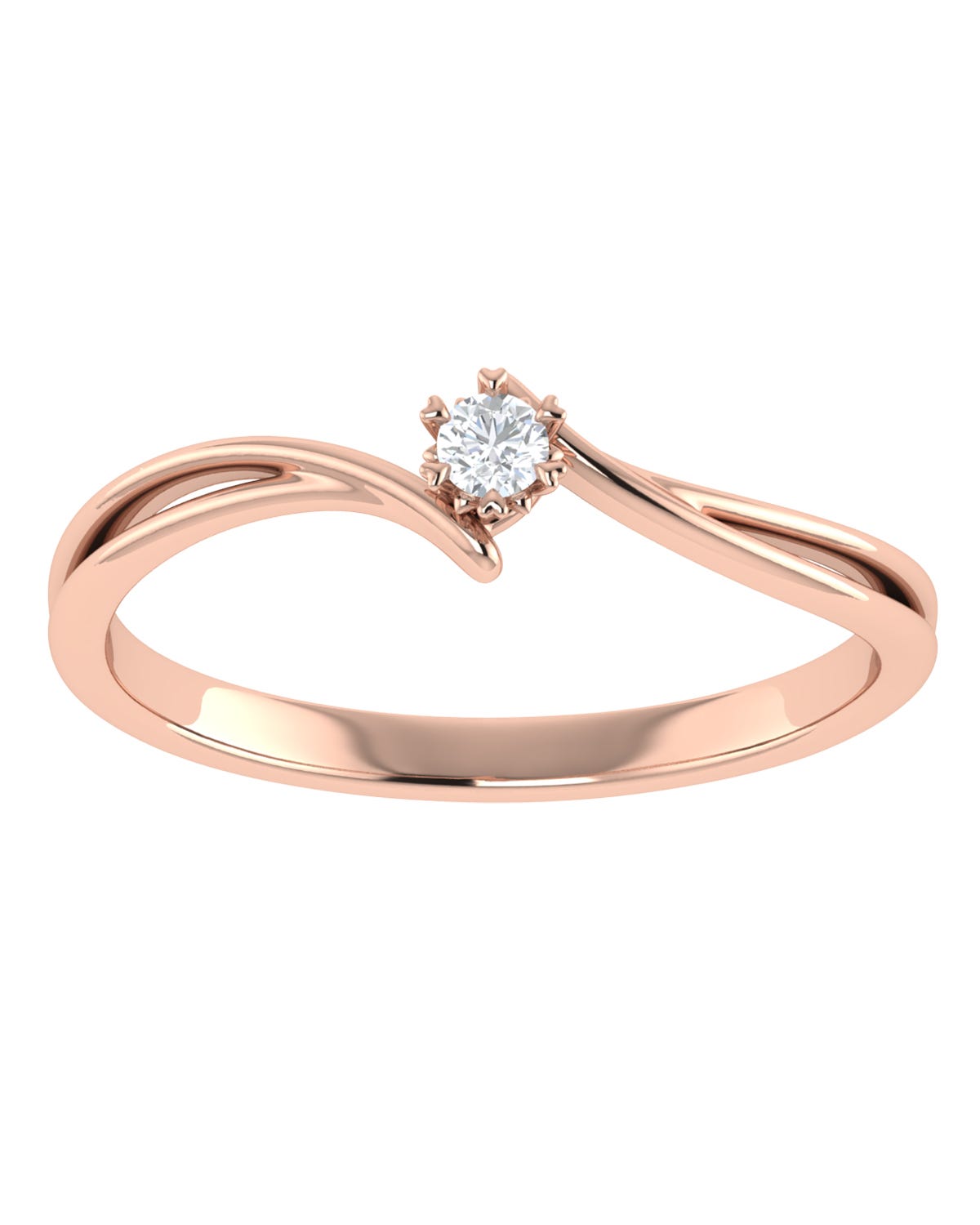 Anillo compromiso Rosa Brillante
