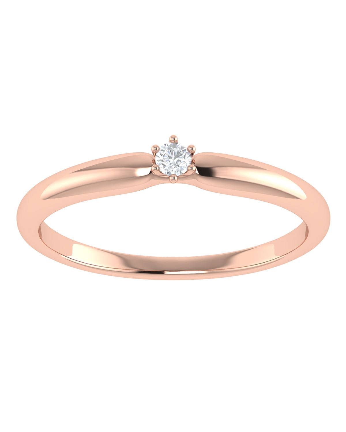 Anillo compromiso Rosa Brillante