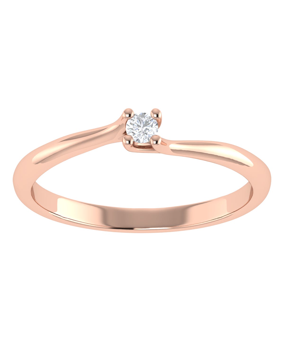 Anillo compromiso Rosa Brillante