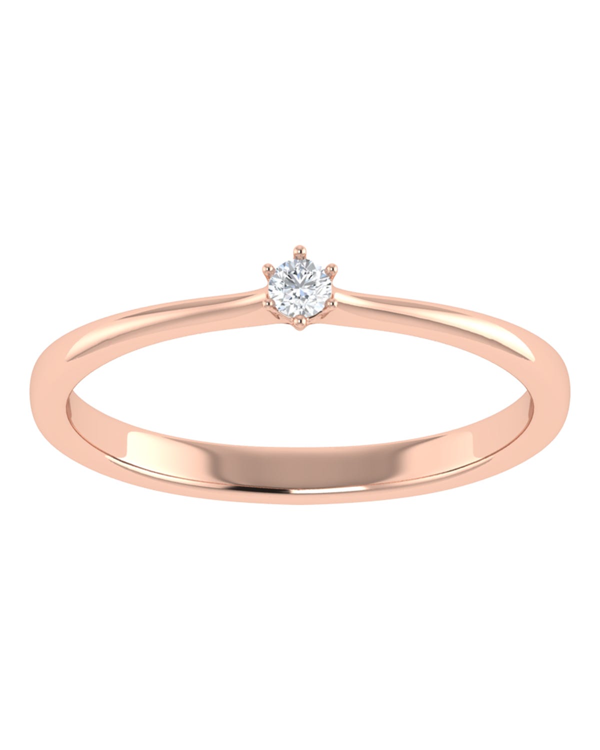 Anillo compromiso Rosa Brillante