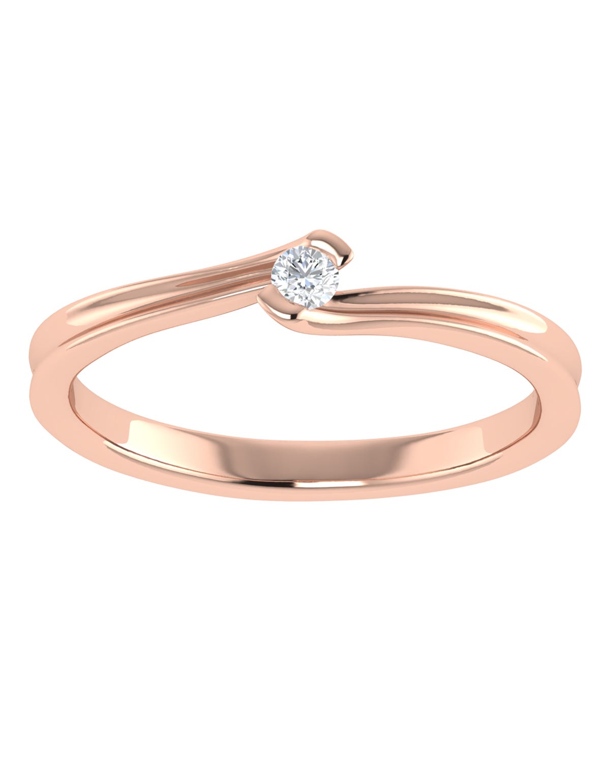 Anillo compromiso Rosa Brillante