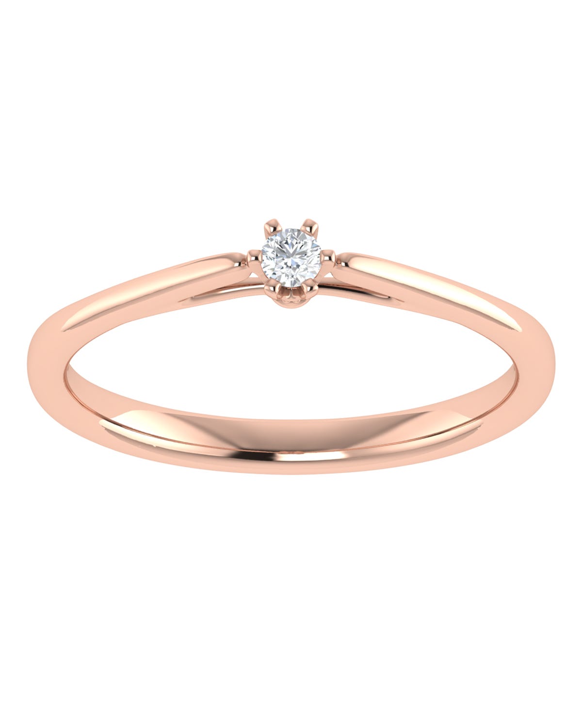Anillo compromiso Rosa Brillante