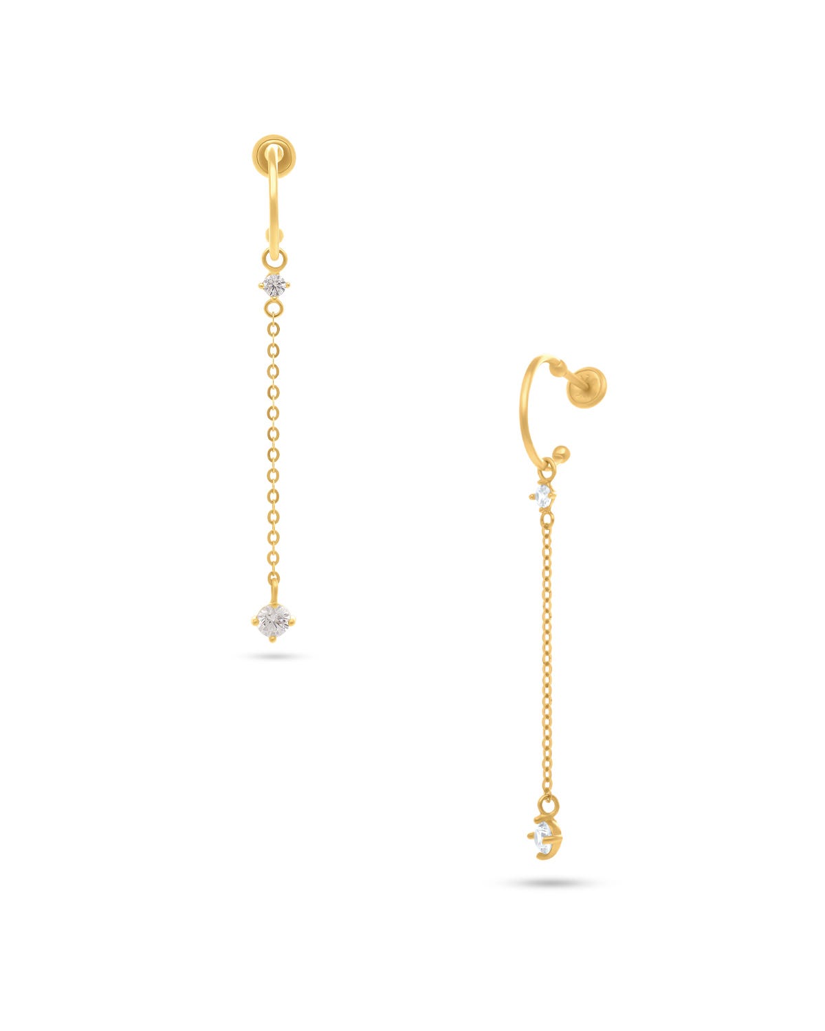 imagen aretes oro amarillo zirconia