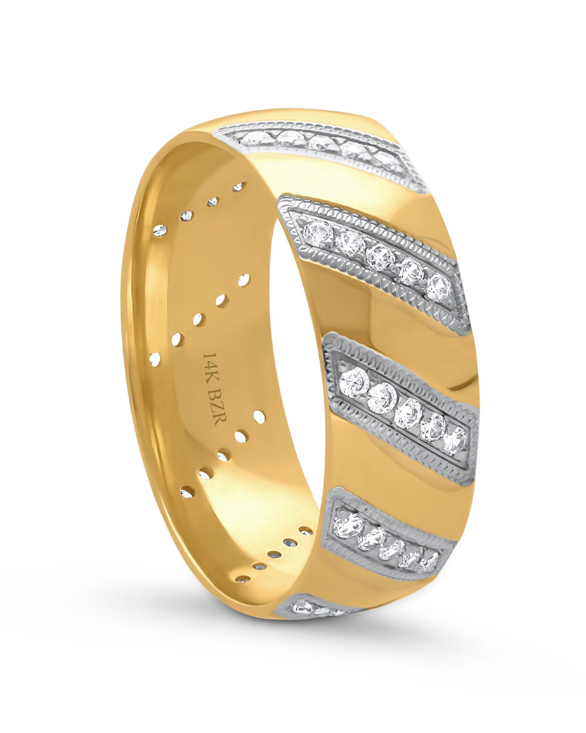imagen argolla oro platino zirconias 7mm