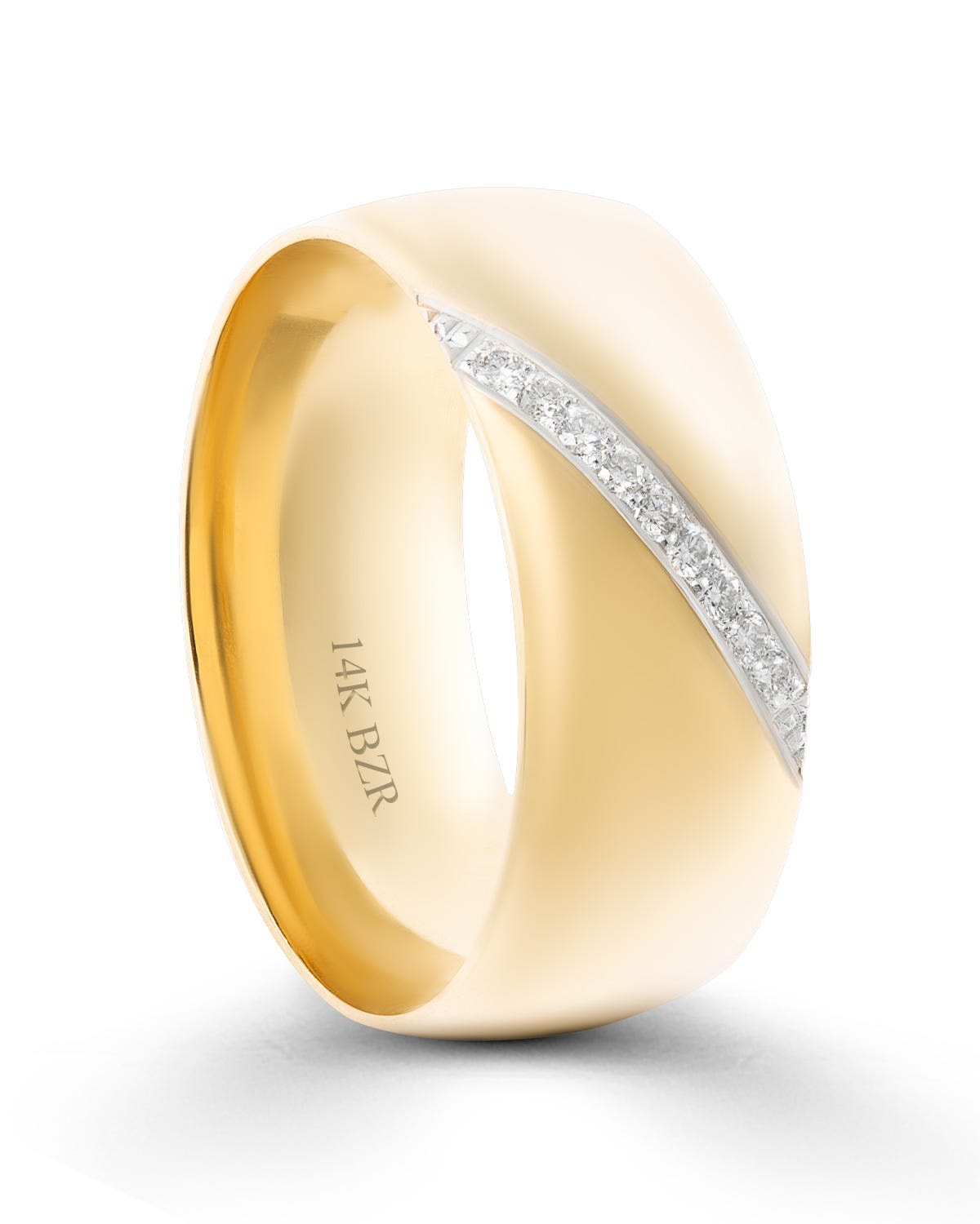 imagen argolla oro platino diamantes 5mm
