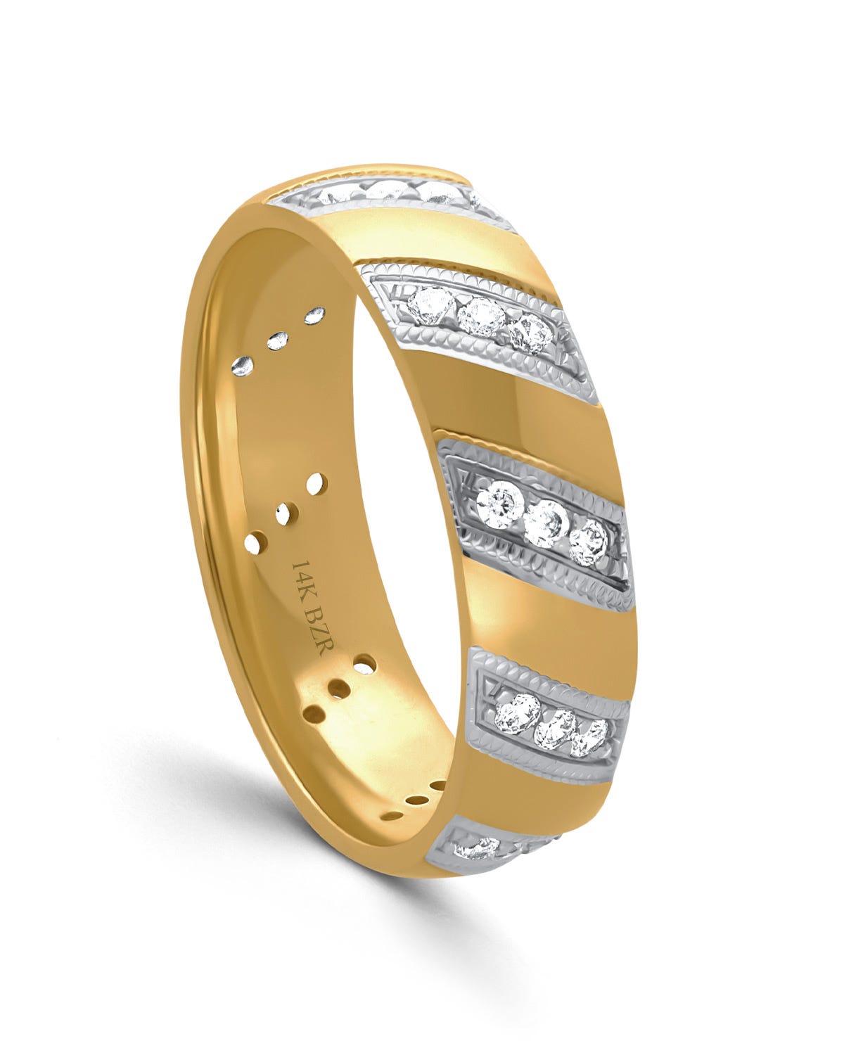 imagen argolla oro platino zirconias 5mm