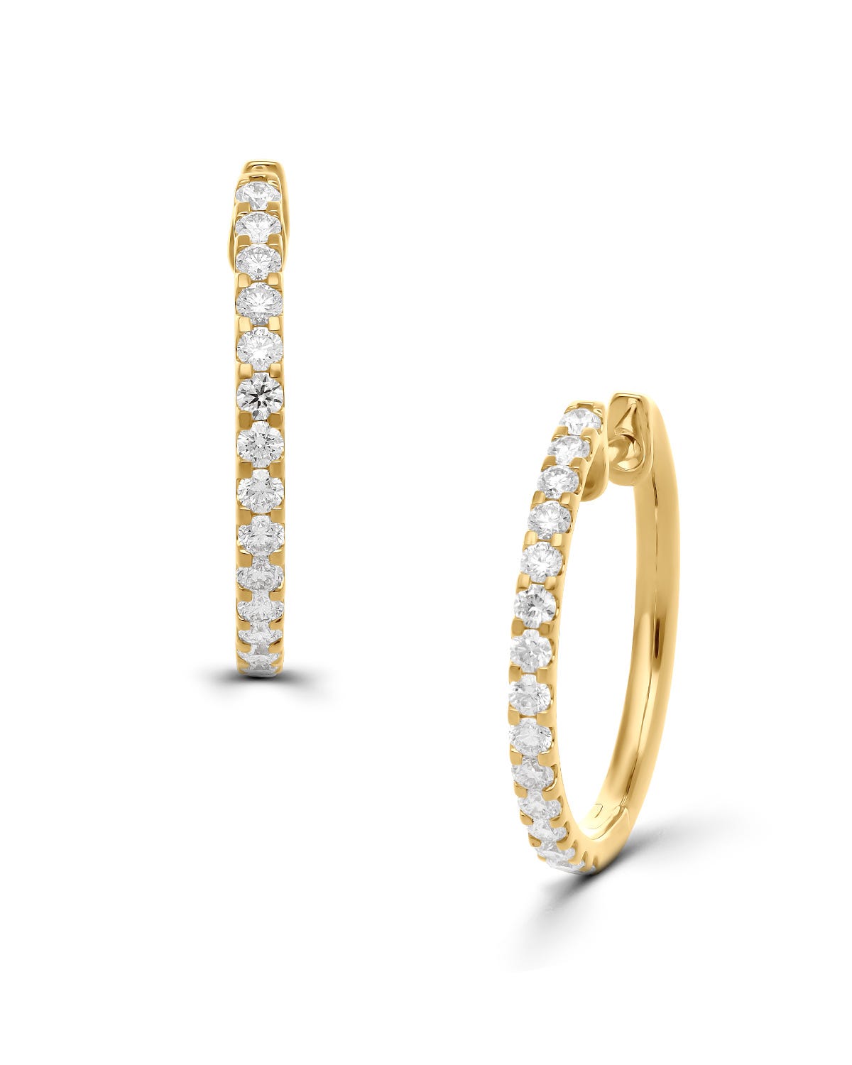 SURAJ-516A-ARR Arracadas de Oro Amarillo 14K con 79pts de Diamante