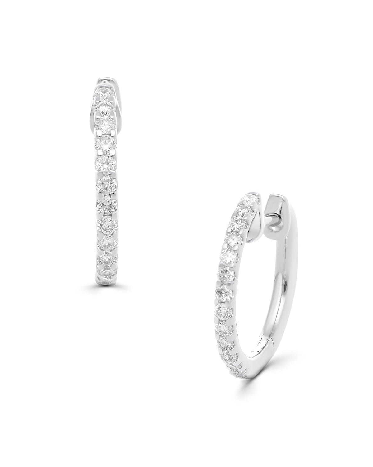 SURAJ-520B-ARR Arracadas de Oro Blanco 14K con 109pts de Diamante