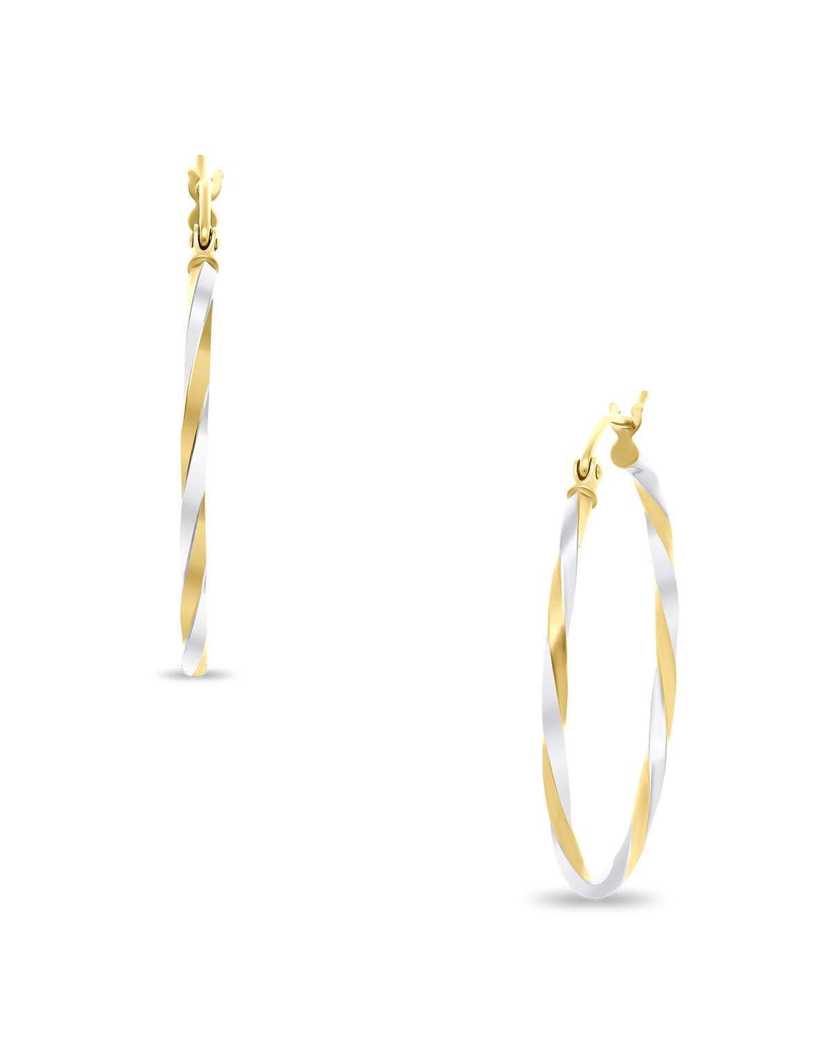 NOV-23-AYW ARRACADAS DE ORO AMARILLO Y BLANCO 14K (30 MM)