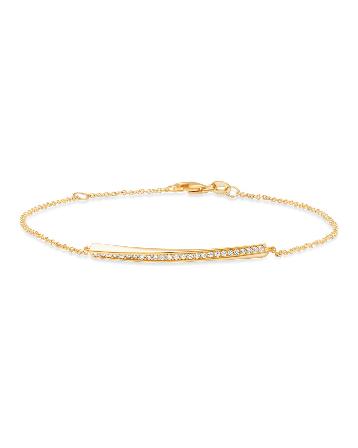 08.CA097.D190.01 Pulsera de Oro Amarillo 14K con Zirconias