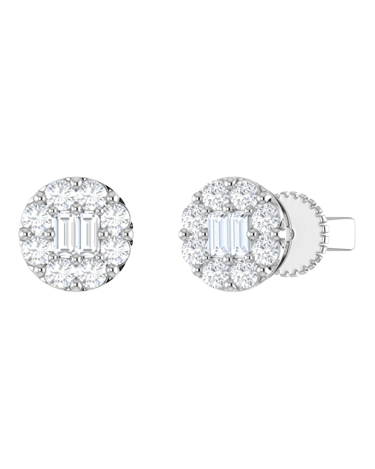 SURAJ-298-A Broqueles Oro Blanco 14K con 38pts de Diamante