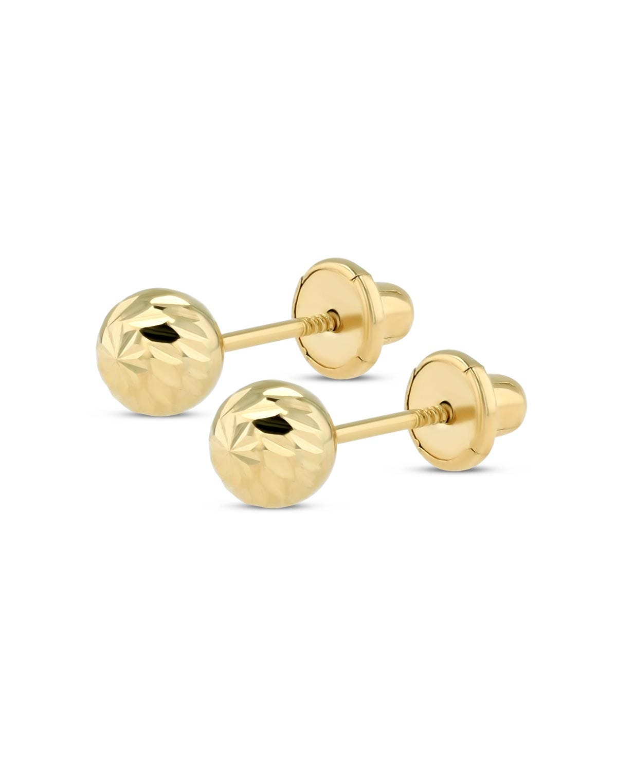 Broqueles de bola en oro amarillo 14K 
