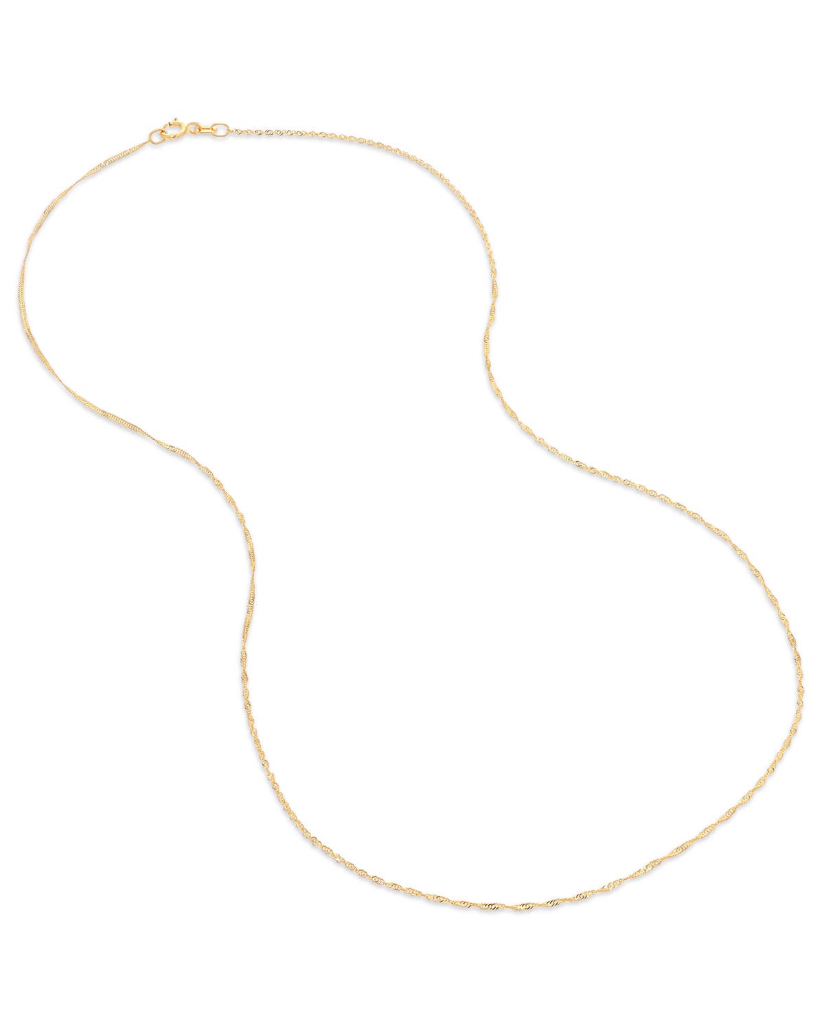 CADENA DE ORO AMARILLO 14K DE 45CM A 0.95MM APROXÍMADAMENTE