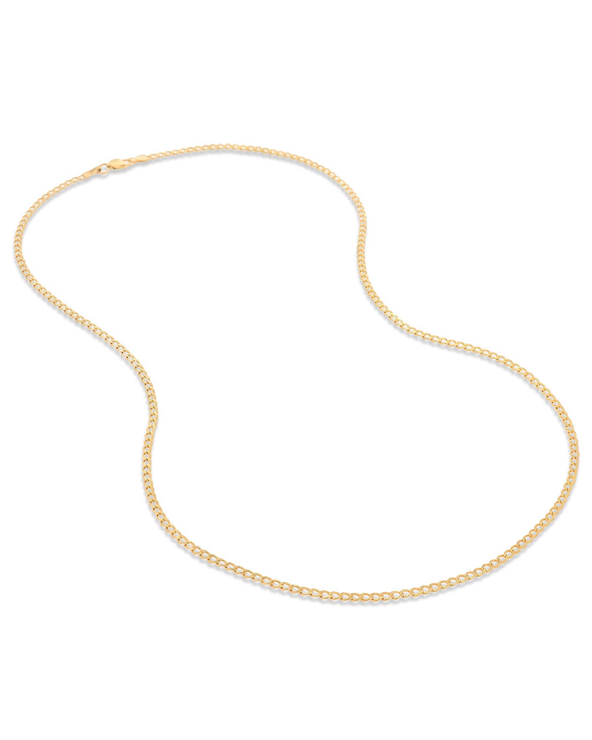 CADENA DE ORO AMARILLO 14K 1X1 DE 50CM - 2.3MM APROX.