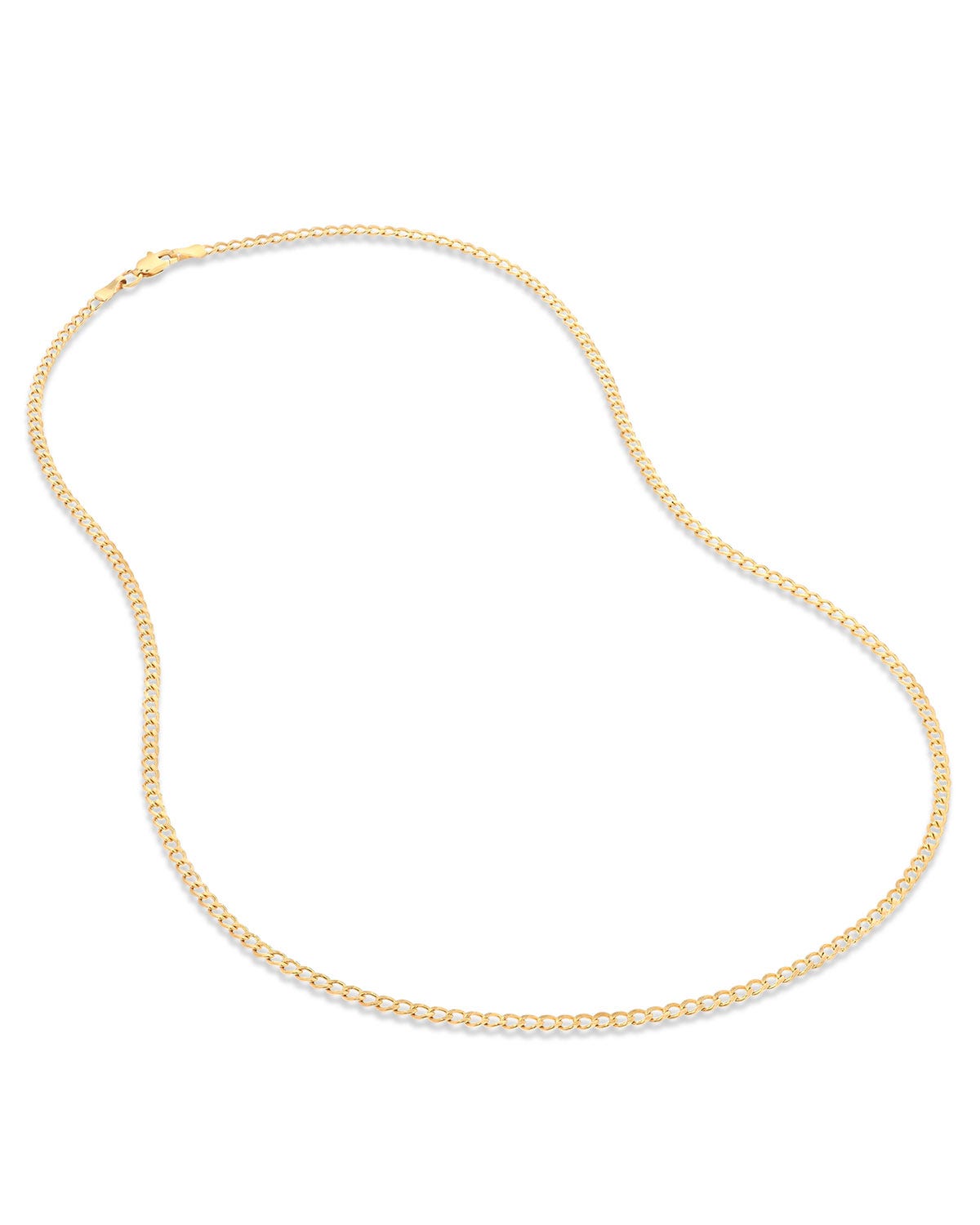 CADENA DE ORO AMARILLO 14K 1X1 DE 45CM A 2.3MM APROXIMADAMENTE 