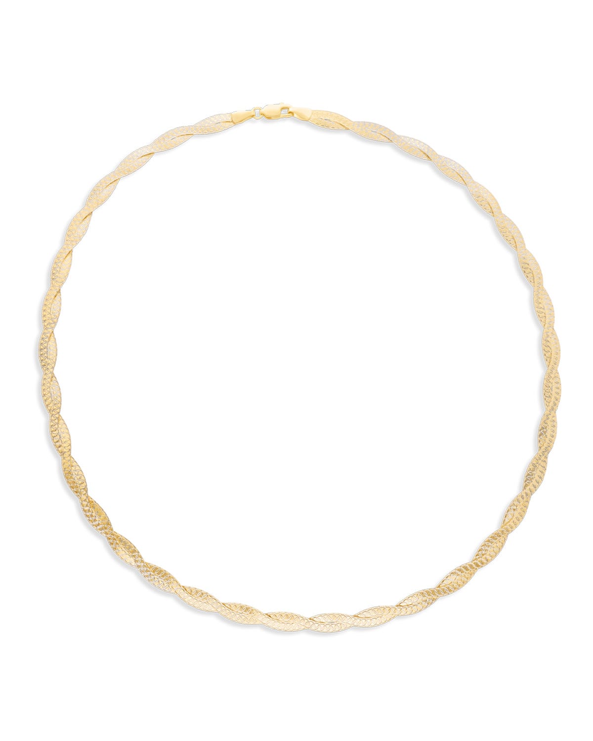 KAR-58-C CADENA DE ORO AMARILLO CON PLATINADO 14K (45 CM) (5 MM)
