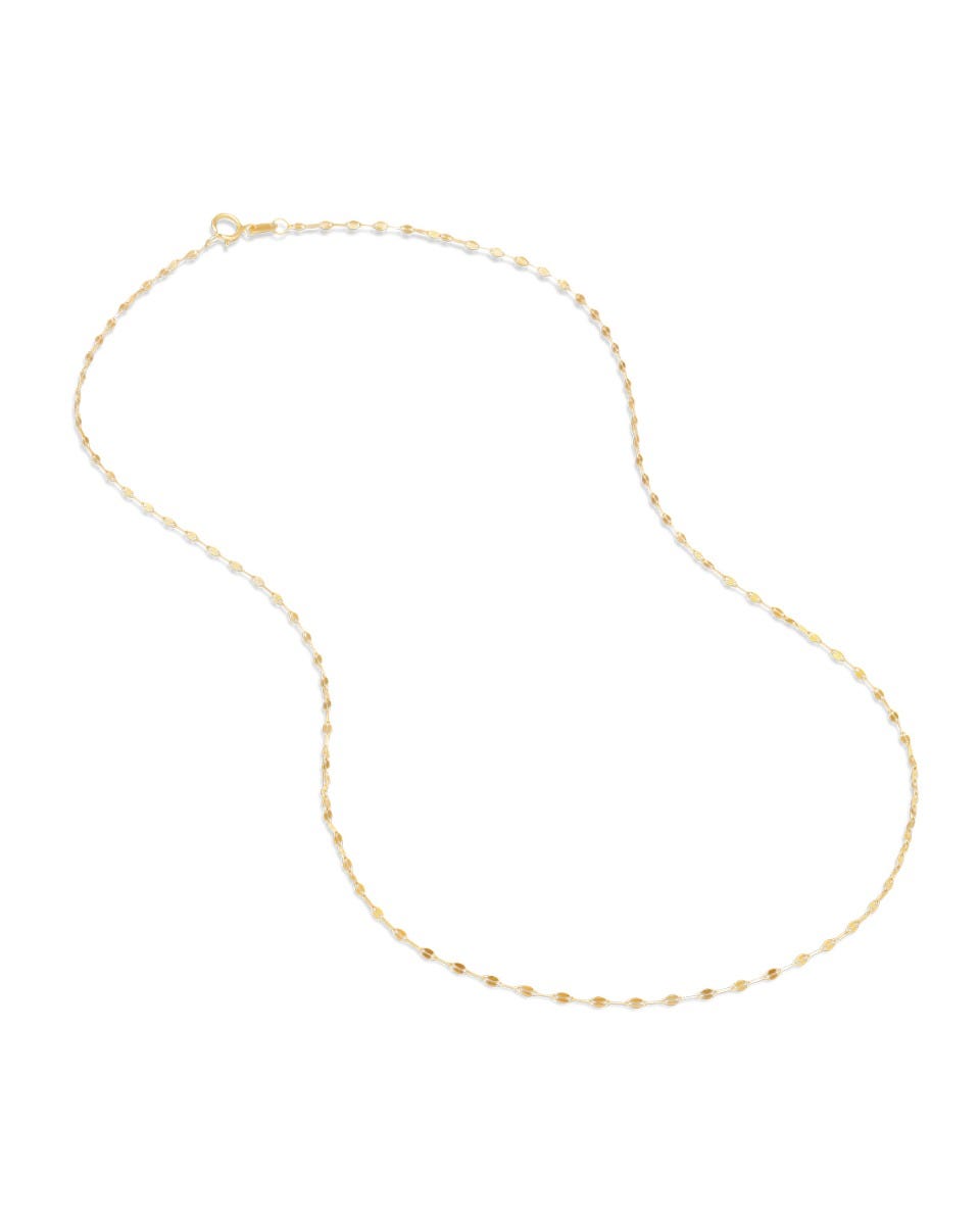 CADENA DE ORO AMARILLO 14K (45 CM) (1.4MM) APROX