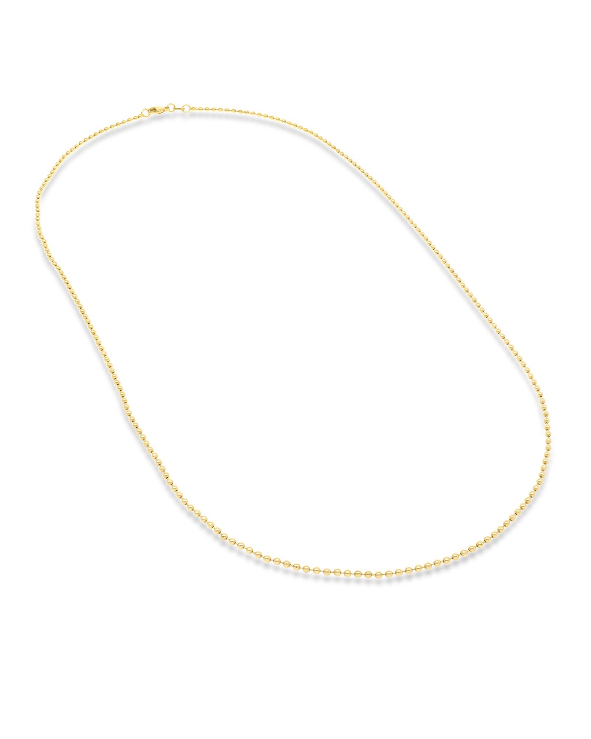 MULT-33 CADENA DE BOLITAS DE ORO AMARILLO 14K 60.5CM APROX (2MM)
