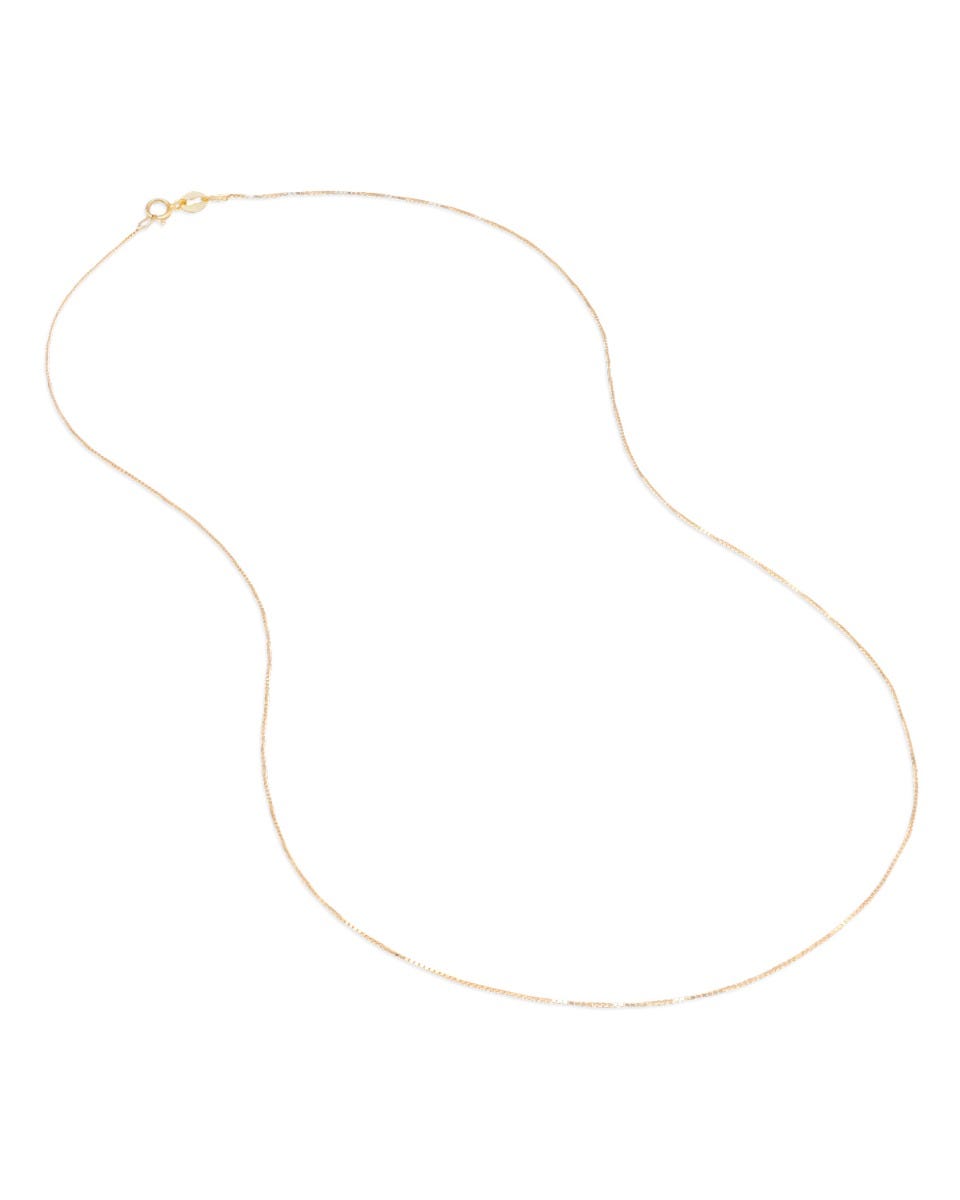CADENA VENECIANA DE ORO AMARILLO 14K 45 CM (.56 MM)