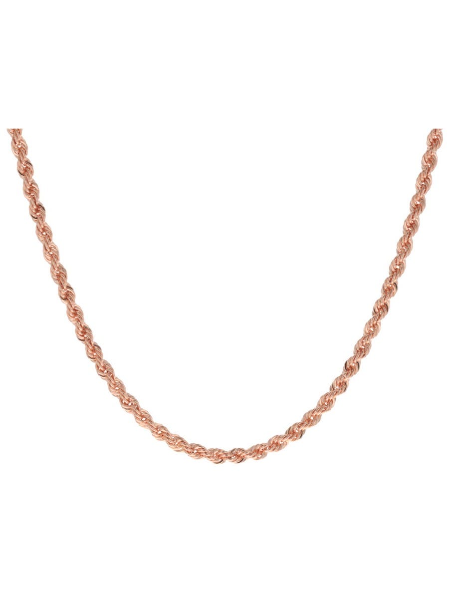 Cadena torsal de oro rosa 14K de 60 cm, diseño audaz y exclusivo.
