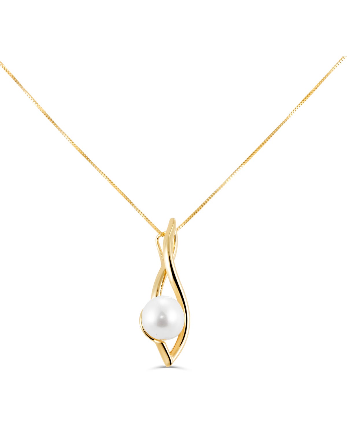 Dije de Oro Amarillo con Cadena 14 Kilates con Perla