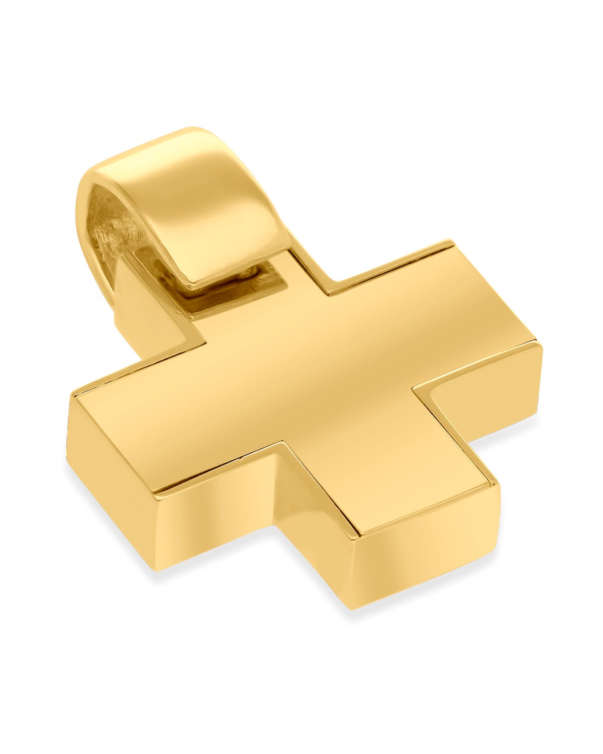SF-215P-14K Dije de Cruz en Oro Amarillo 14K sin Cadena (18.27 x 18.27 mm)