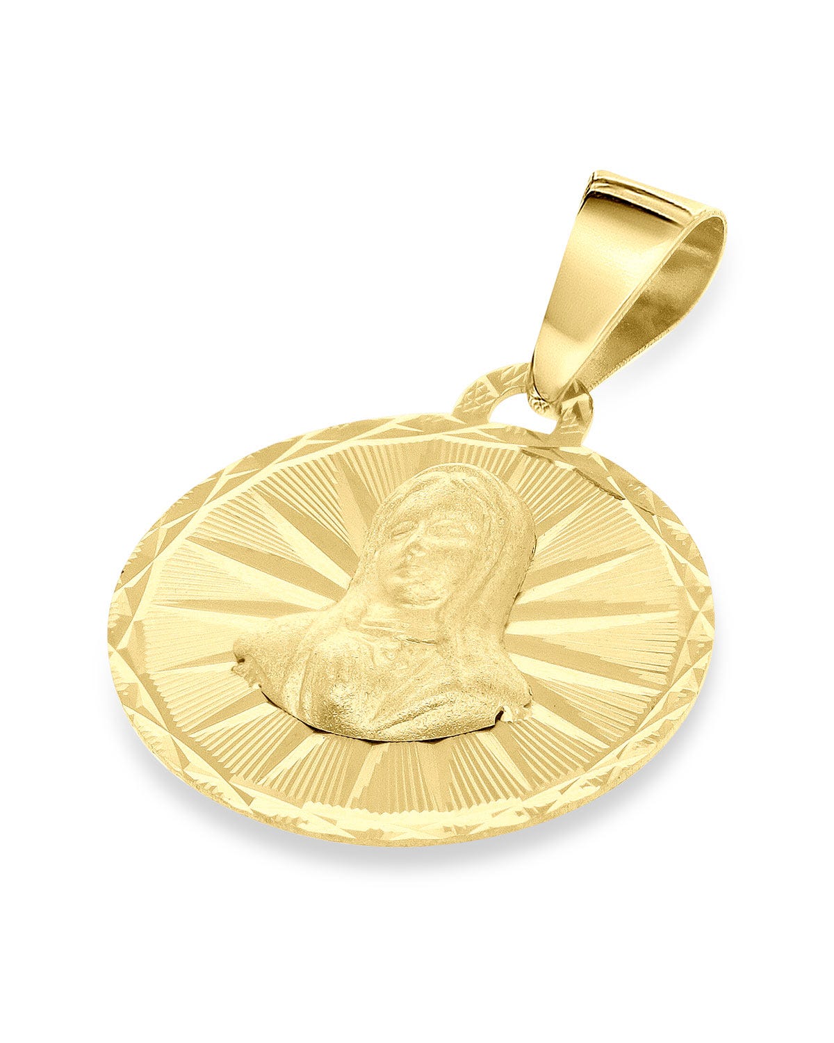 FONJ22C-VB1 MEDALLA DE ORO AMARILLO 14K VIRGEN BUSTO