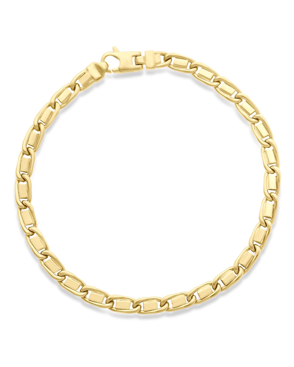 MULT-63-21 PULSERA DE ORO AMARILLO 14K 21CM 5MM