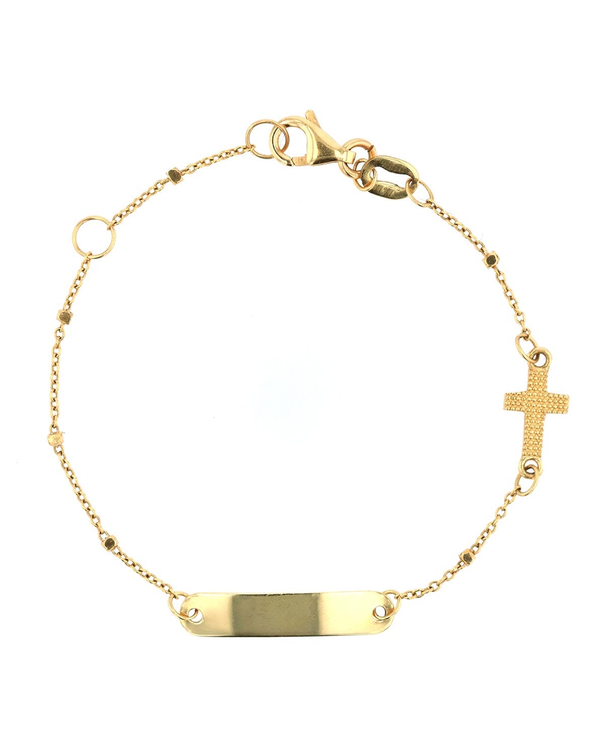 Esclava con cruz de oro amarillo 14K 