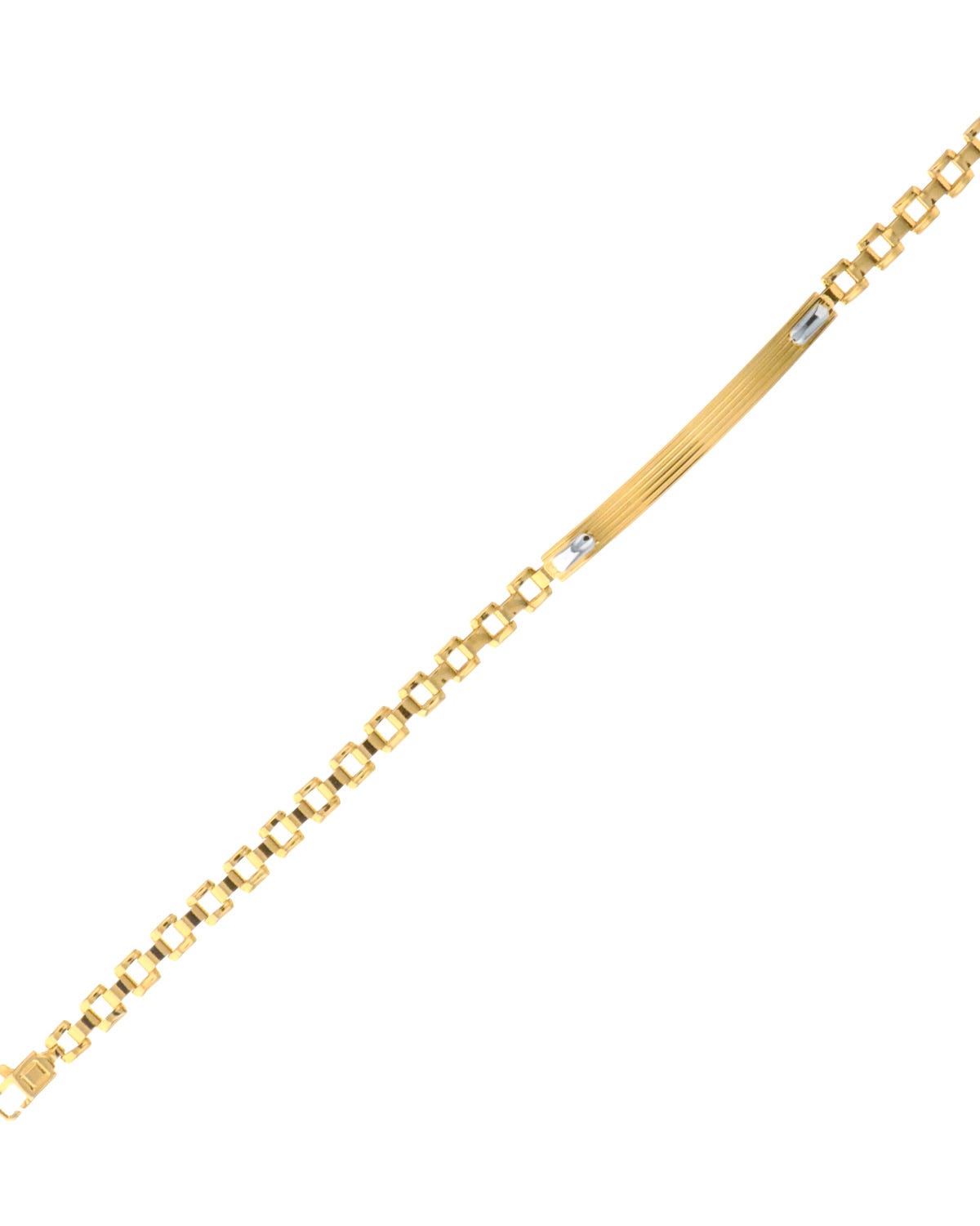 Esclava de oro amarillo y blanco 14k